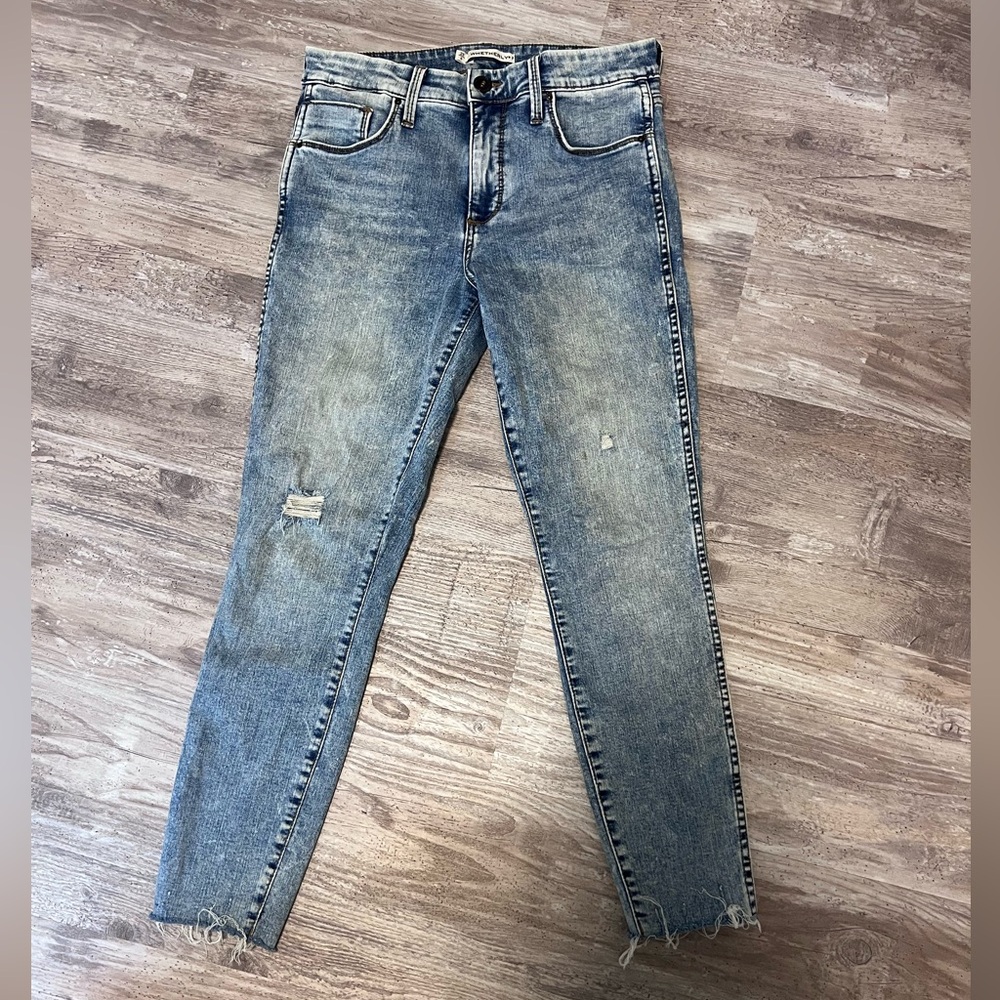 Whetherly Light Blue Distressed Skinny Jeans